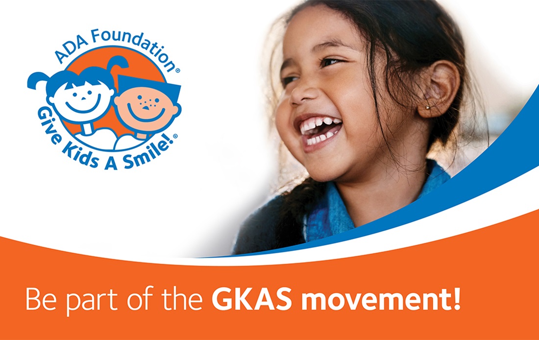 Give Kids A Smile movement with smiling girl.